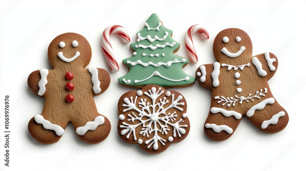 Cute Christmas Cookies with Festive Decorations Cute Christmas Cookies with Festive Decorations