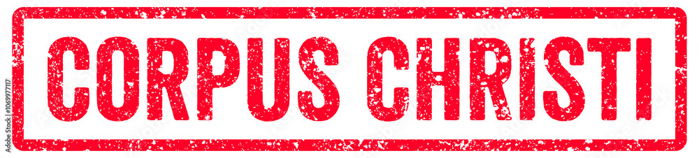 Corpus Christi Stamp Transparent Seal, Red Grunge Corpus Christi Word Rubber Stamp Seal USA City Name Typography Signboard Text Effect