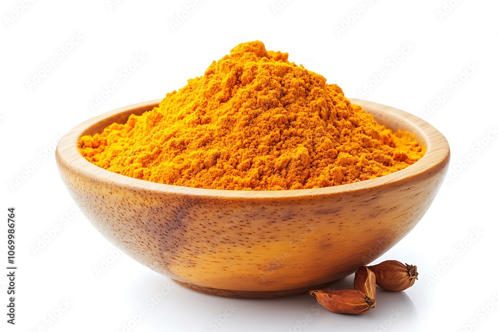 Curry Powder isolated on white background, close up Curry Powder isolated on white background, close up