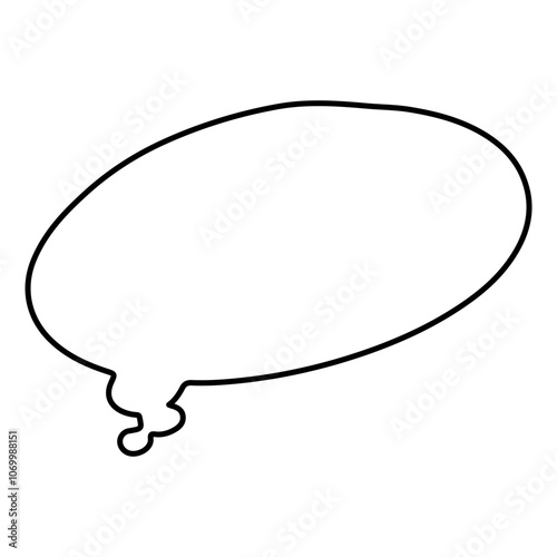 Simple black outline of a thought bubble on a white background, symbolizing thinking, imagination, or ideas. Ideal for brainstorming concepts, creative projects, and communication themes.