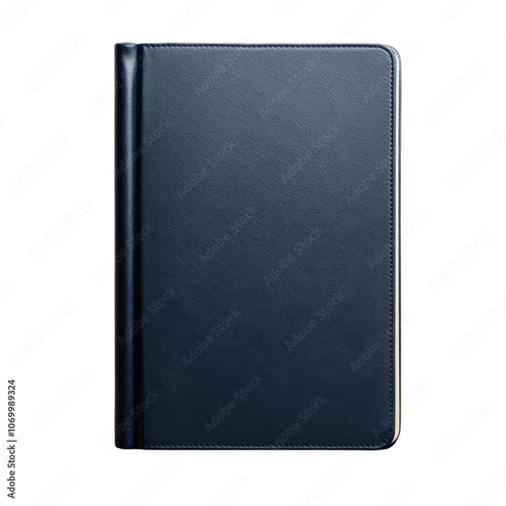 black leather notebook on transparent background black leather notebook on transparent background