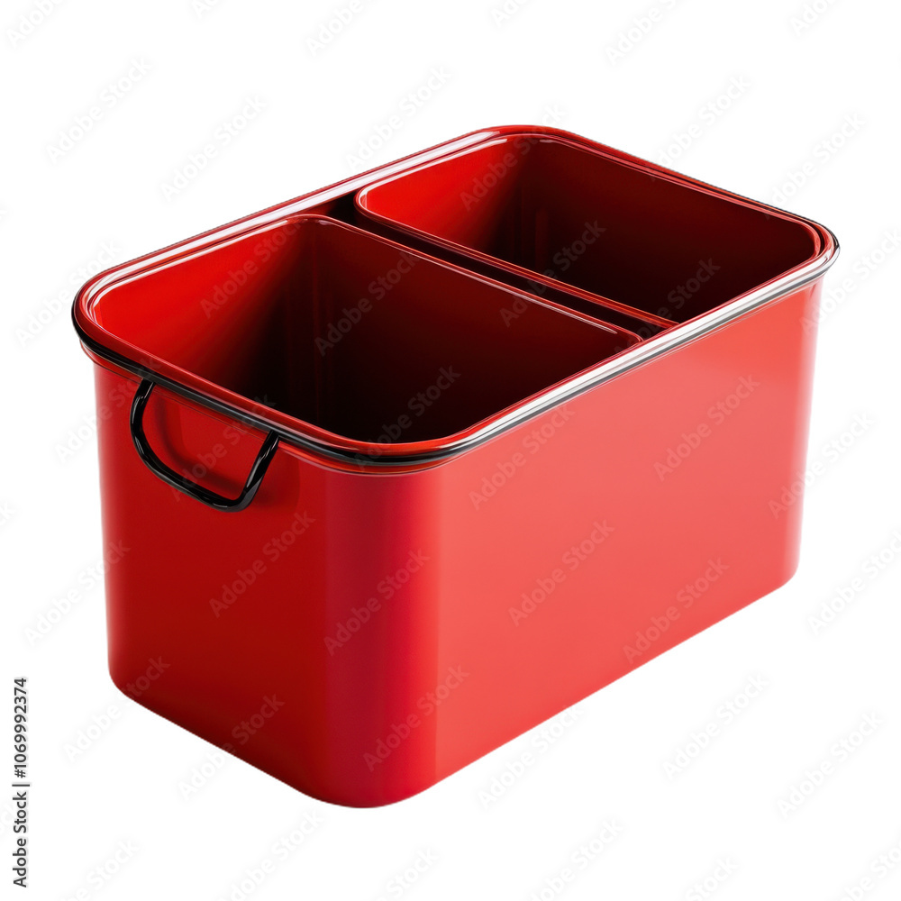 red plastic container on transparent background red plastic container on transparent background