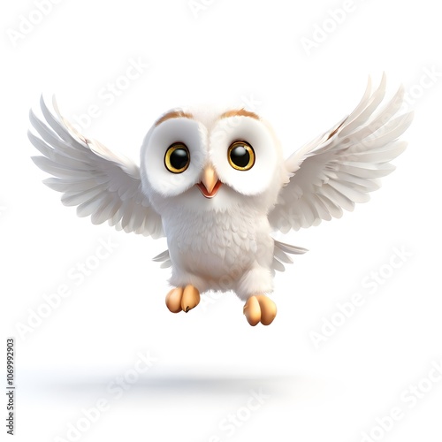 A beautiful cute animal for children story concept on a white background