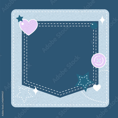 Cute Jeans Photocard Frame