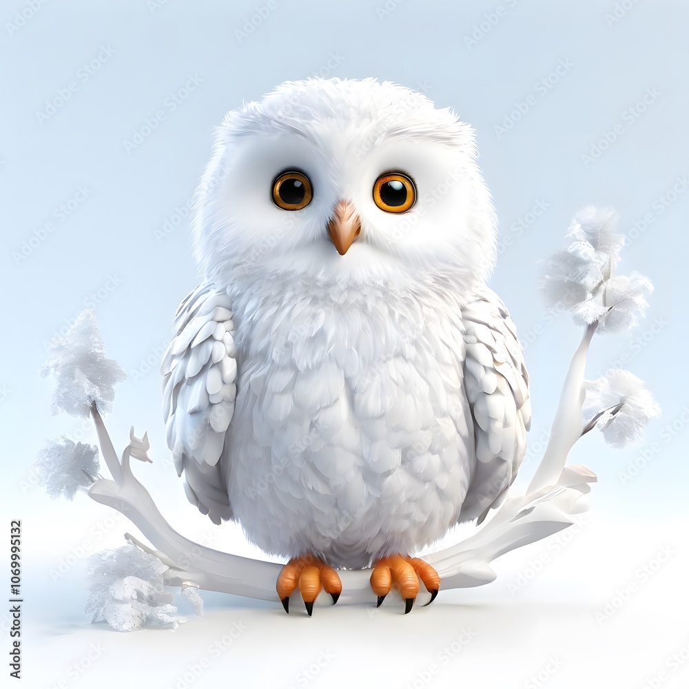 Obraz premium A beautiful cute animal for children story concept on a white background