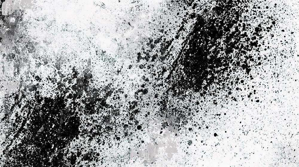Abstract Black and White Splash Texture
