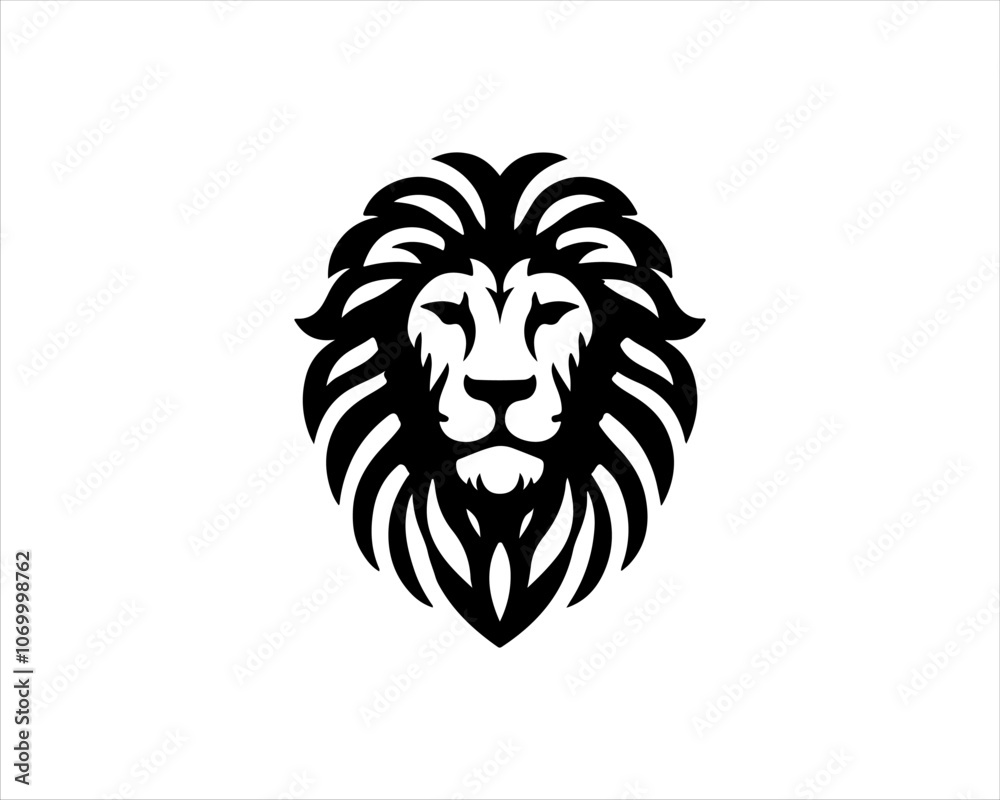 Lion head logo, lion head icon, lion face logo. Simple silhouette. Flat style. Black lion face icon logo. Logo design template. Vector illustration. Animal logotype concept. Lion head logo, lion head icon, lion face logo. Simple silhouette. Flat style. Black lion face icon logo. Logo design template. Vector illustration. Animal logotype concept.
