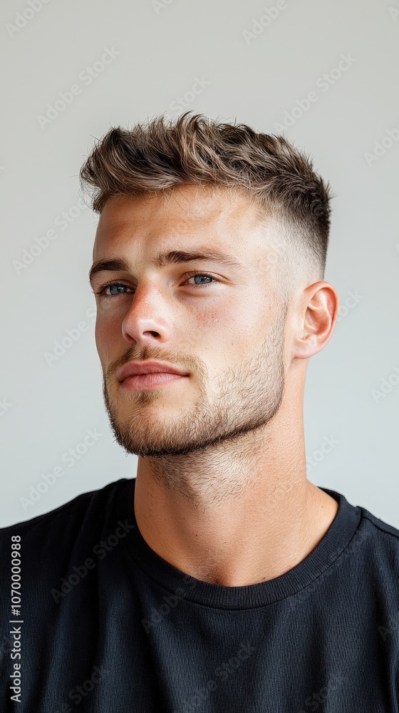 A man with a shaved head and a beard A man with a shaved head and a beard