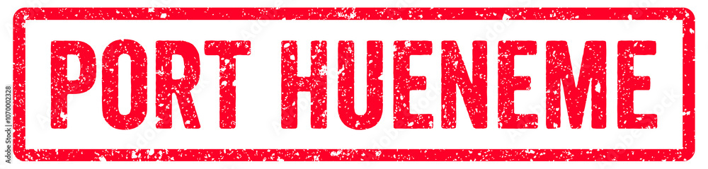 Port Hueneme Stamp Transparent Seal, Red Grunge Port Hueneme Word Rubber Stamp Seal USA City Name Typography Signboard Text Effect