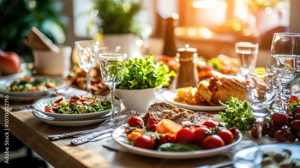 Freshly Prepared Food on a Kitchen Island Freshly Prepared Food on a Kitchen Island