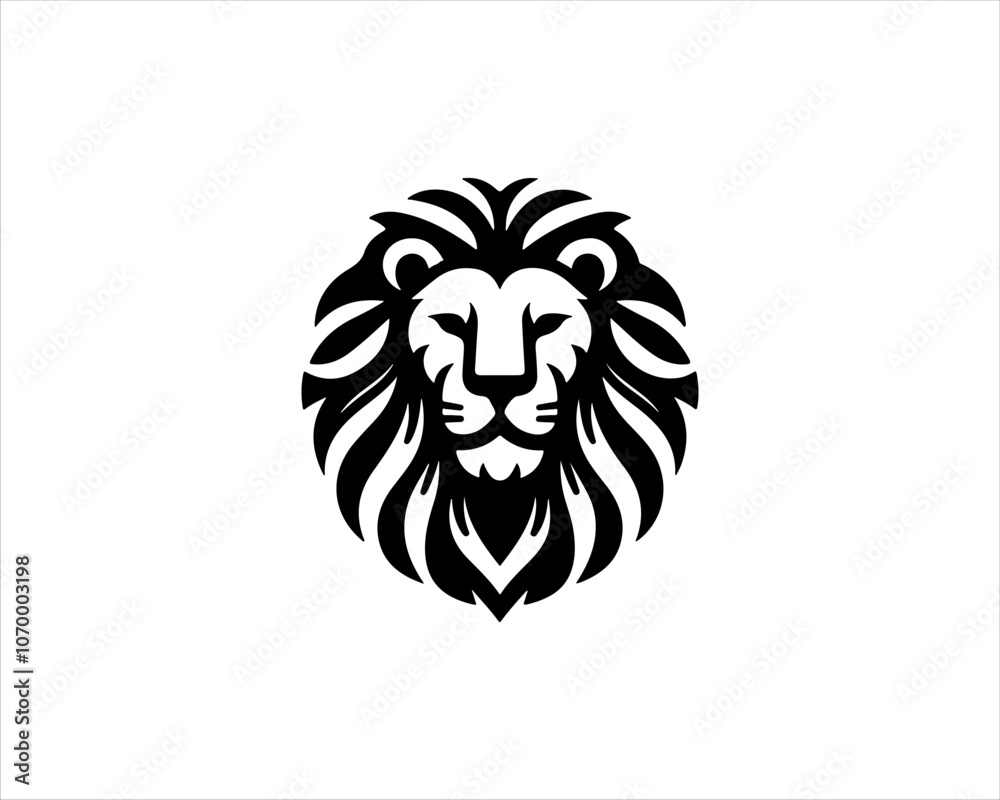 Lion head logo, lion head icon, lion face logo. Simple silhouette. Flat style. Black lion face icon logo. Logo design template. Vector illustration. Animal logotype concept. Lion head logo, lion head icon, lion face logo. Simple silhouette. Flat style. Black lion face icon logo. Logo design template. Vector illustration. Animal logotype concept.