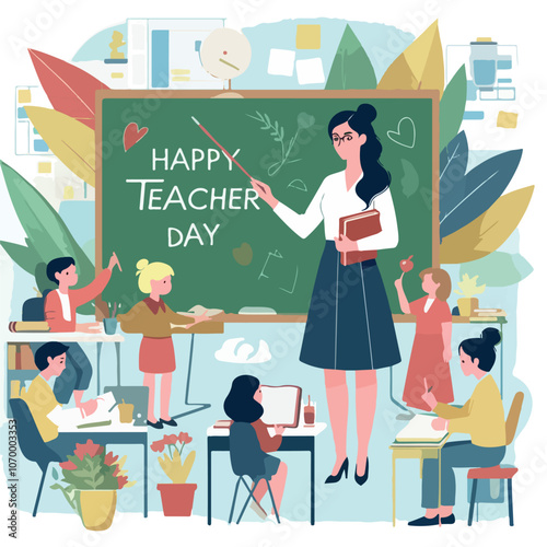 teacher day illustration