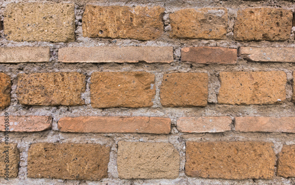 Fototapeta premium a brick wall seen up close