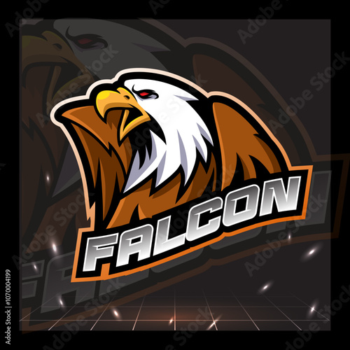 Eagle mascot esport logo design