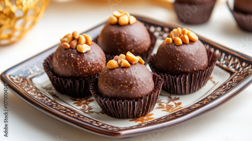 Indulge in delicious chocolate treats discover the irresistible flavor of nut-topped chocolate balls for your next dessert experience