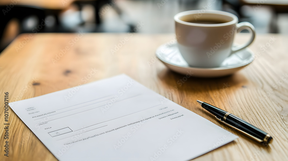 Close-Up of a Rejected Job Application Form on a Desk, Accompanied by a Pen and a Cup of Coffee, Emphasizing the Disappointment and Frustration of the Applicant, Suitable for Illustrating Themes of Ca Close-Up of a Rejected Job Application Form on a Desk, Accompanied by a Pen and a Cup of Coffee, Emphasizing the Disappointment and Frustration of the Applicant, Suitable for Illustrating Themes of Ca