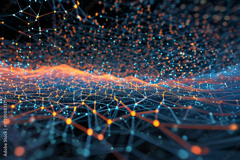 The structure of the network connection of points and lines. Data technology. Digital background. 3D rendering. The structure of the network connection of points and lines. Data technology. Digital background. 3D rendering.