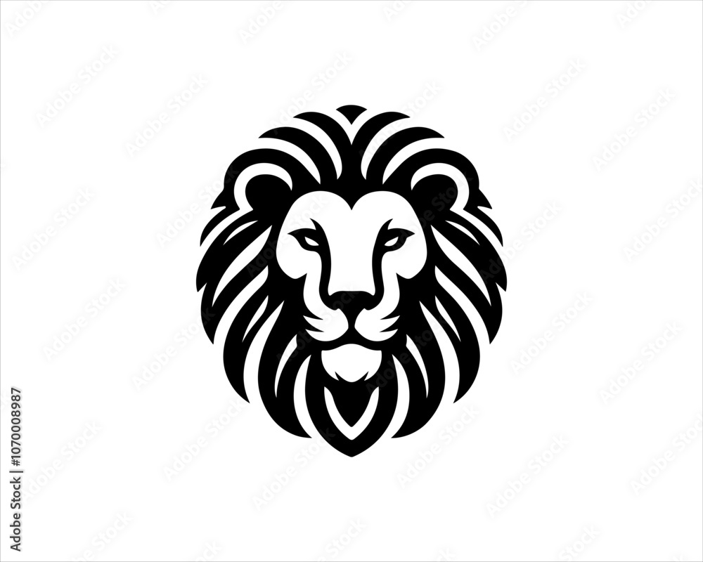 Lion head logo, lion head icon, lion face logo. Simple silhouette. Flat style. Black lion face icon logo. Logo design template. Vector illustration. Animal logotype concept. Lion head logo, lion head icon, lion face logo. Simple silhouette. Flat style. Black lion face icon logo. Logo design template. Vector illustration. Animal logotype concept.