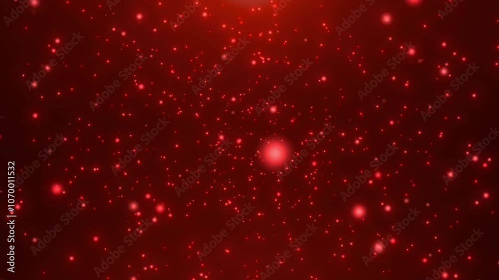 Abstract luxury red background made of flying and shiny particles.Flight of bright dots, bokeh awards dust. seamless loop Abstract luxury red background made of flying and shiny particles.Flight of bright dots, bokeh awards dust. seamless loop