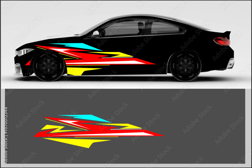 vector wrap car design, car decal with unique and modern line patterns, combined with bright colors to make it look cheerful and bold vector wrap car design, car decal with unique and modern line patterns, combined with bright colors to make it look cheerful and bold