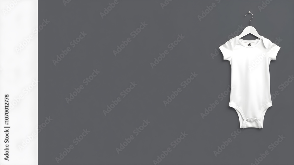 White bodysuit mockup for kids. Generative AI White bodysuit mockup for kids. Generative AI