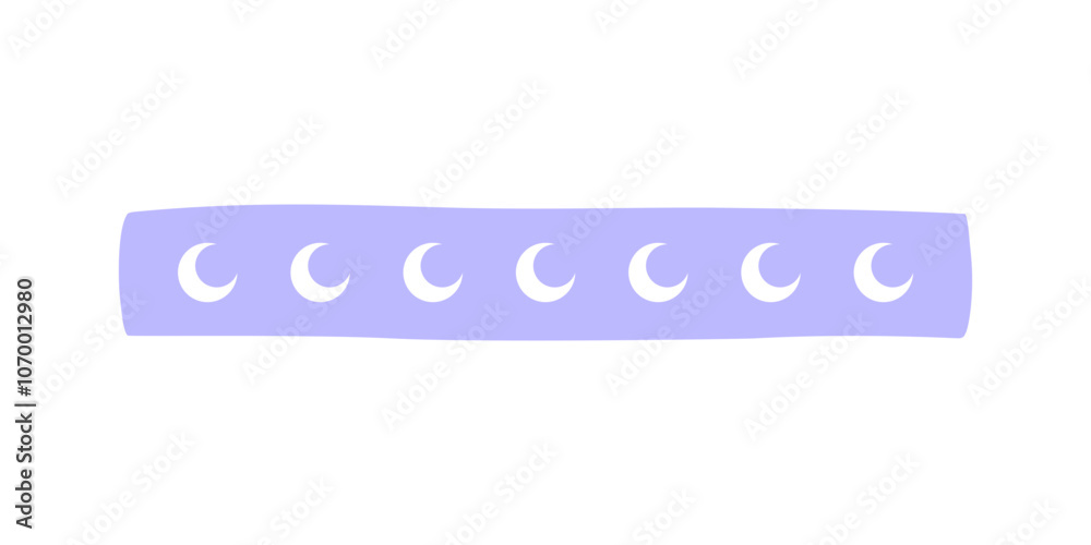 Cute moon label tape. Planner, organizer, reminder, note concepts. Flat decorative minimal vector design isolated illustration. Cute moon label tape. Planner, organizer, reminder, note concepts. Flat decorative minimal vector design isolated illustration.