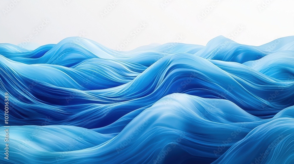 A serene abstract depiction of flowing blue waves, creating a calming oceanic atmosphere. A serene abstract depiction of flowing blue waves, creating a calming oceanic atmosphere.
