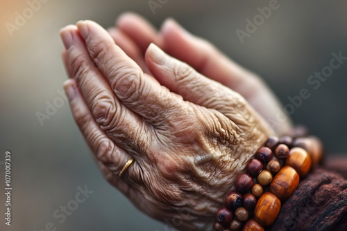 Hand reaching out in prayer