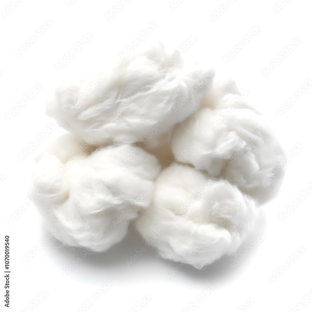 Cotton isolated on white background, close up Cotton isolated on white background, close up