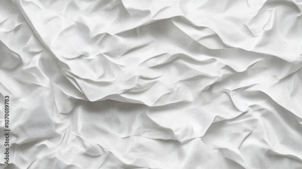 Textured white fabric with elegant folds and creases, showcasing a smooth and luxurious appearance. Textured white fabric with elegant folds and creases, showcasing a smooth and luxurious appearance.