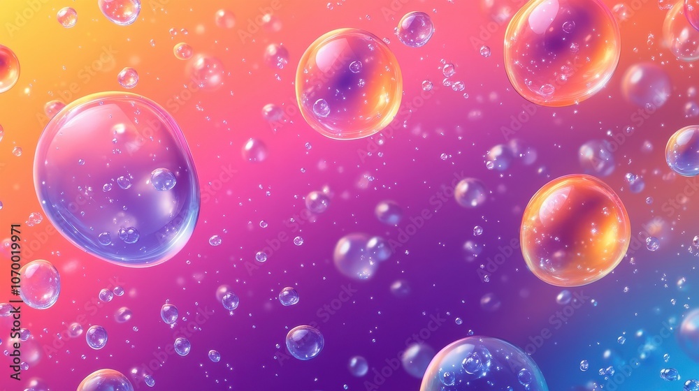 Colorful bubbles float in a vibrant backdrop, creating a joyful and lively atmosphere. Colorful bubbles float in a vibrant backdrop, creating a joyful and lively atmosphere.