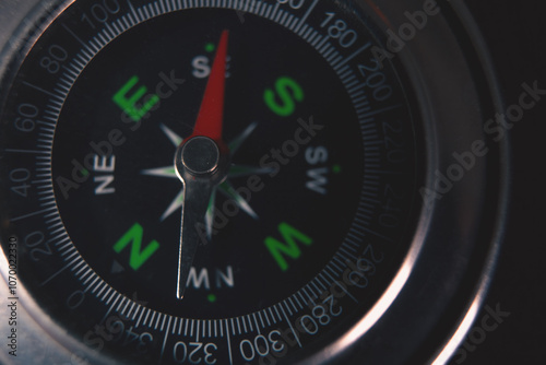 compass on a dark background