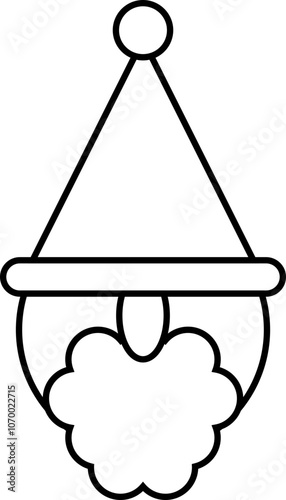 gnome chrismas element illustration outline.svg