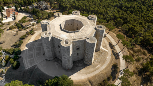 Tableau sur toile Aerial view of Castel del Monte