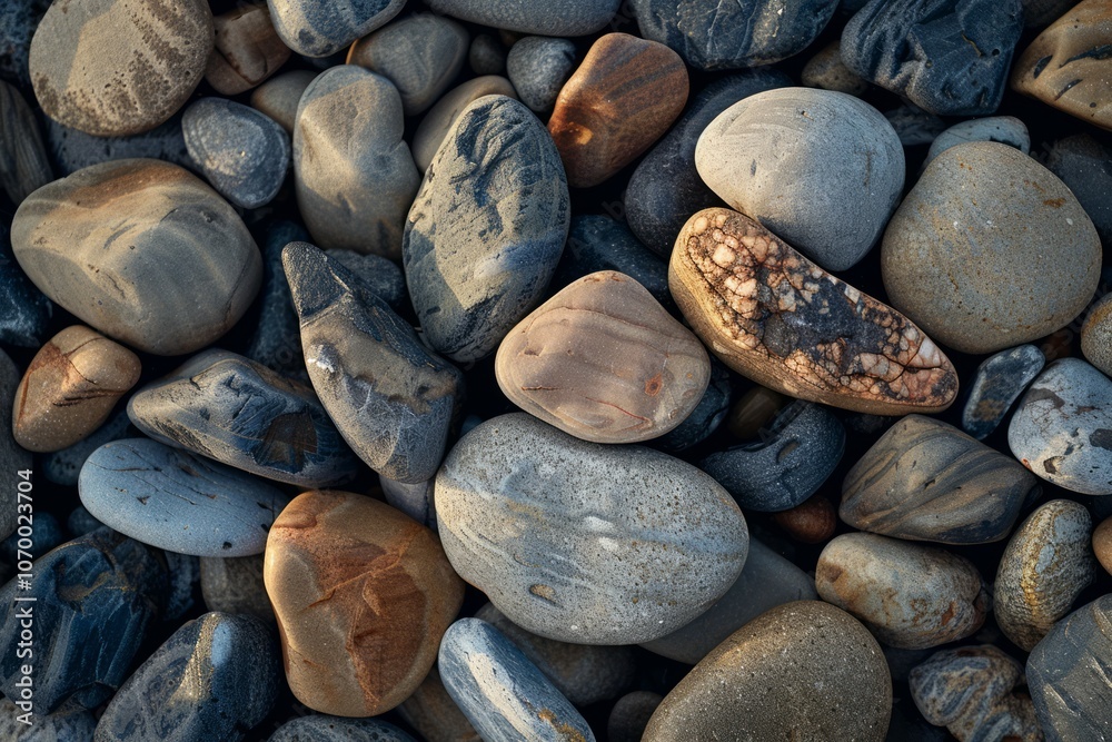 Image of Pile of grey pebble stones. Texture for background usage Image of Pile of grey pebble stones. Texture for background usage