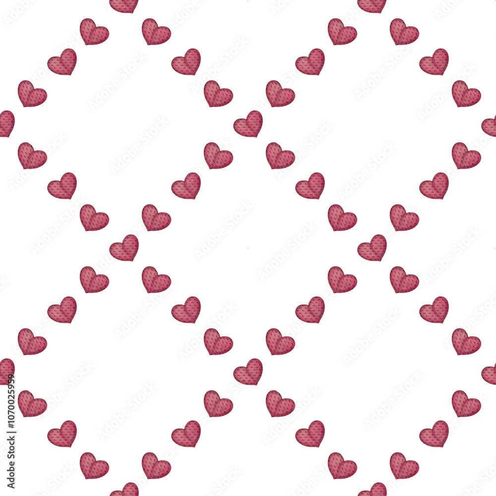 Big Hearts Tile Seamless Pattern Design Big Hearts Tile Seamless Pattern Design