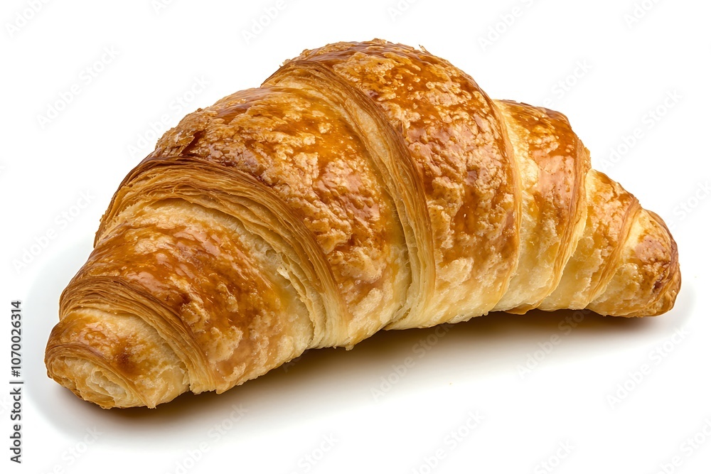 Croissant isolated on white background, close up Croissant isolated on white background, close up