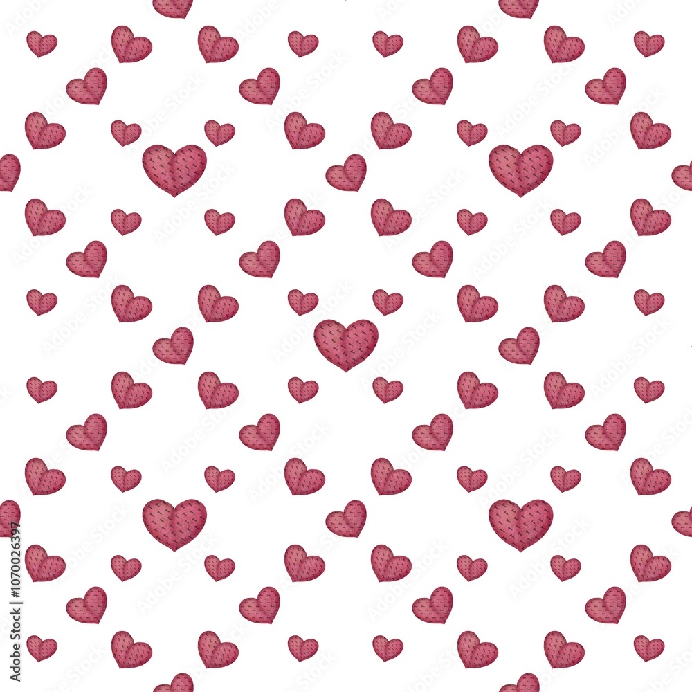 Small Hearts Seamless Pattern Design Small Hearts Seamless Pattern Design