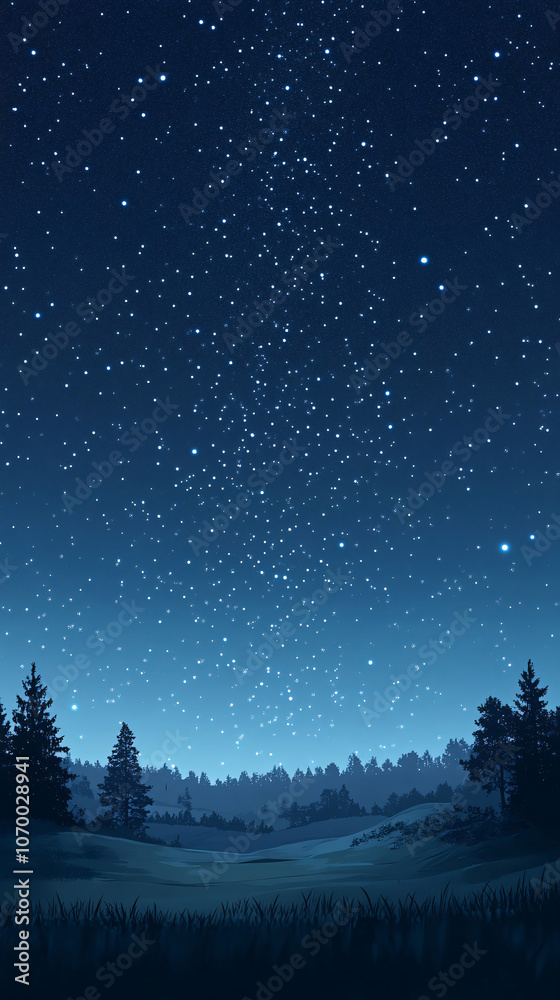 Fototapeta premium Fantastic Aurora borealis or northern lights with starry glowing in the night sky on Arctic circle