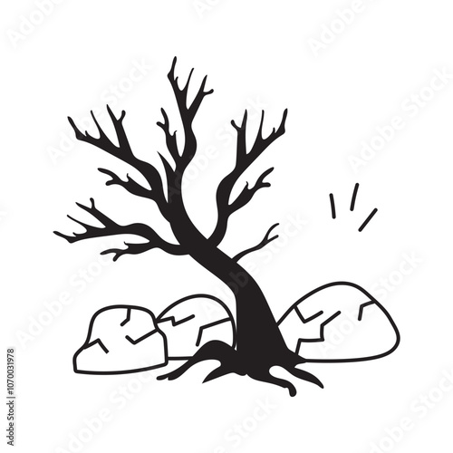 Dead tree representing the impact of deforestation