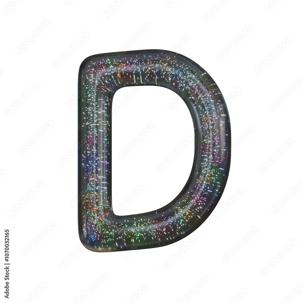 3D Simple Black Alphabet - Light Particles 3D Simple Black Alphabet - Light Particles
