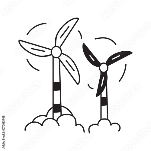 Wind turbines generating renewable energy for a sustainable future