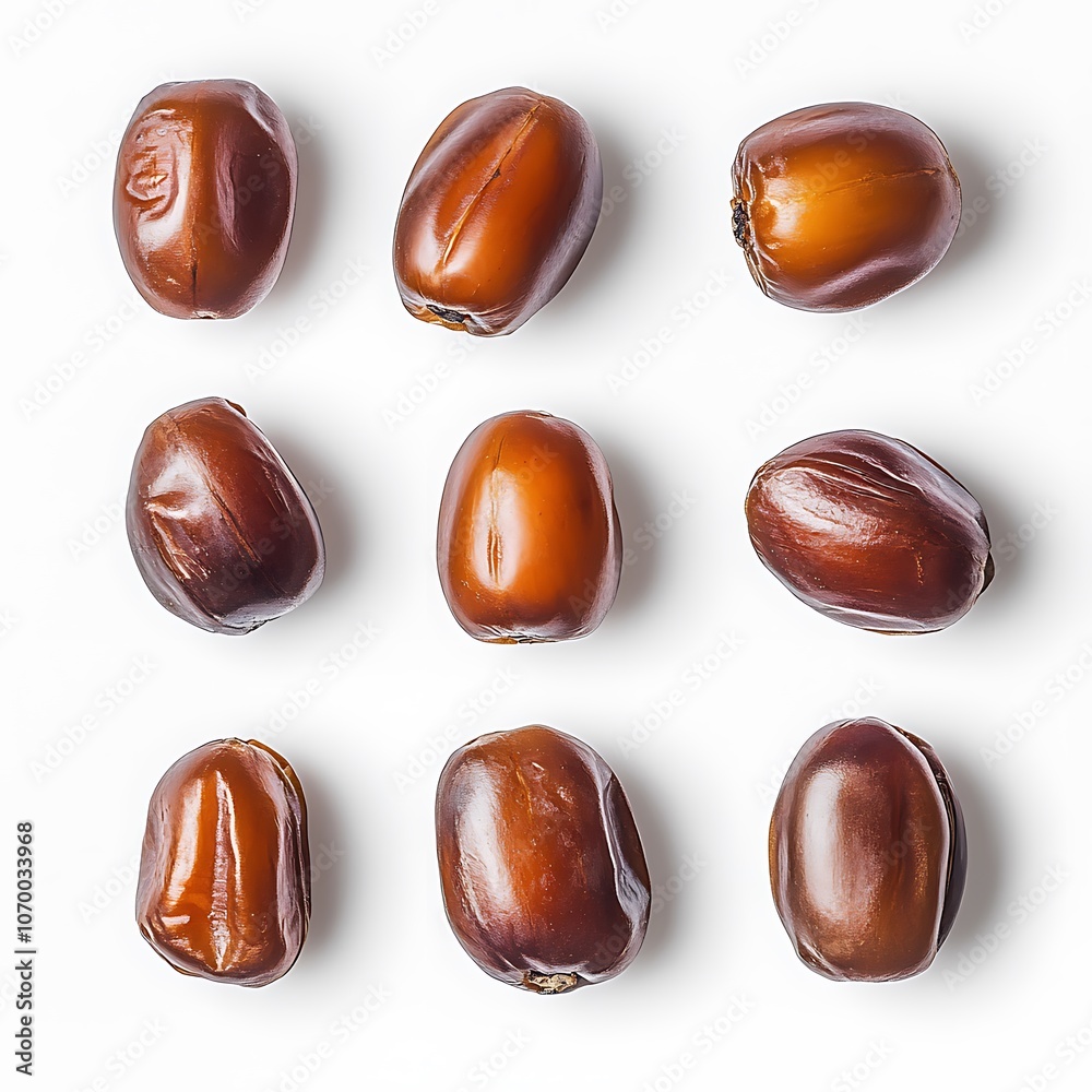 Dates isolated on white background, close up Dates isolated on white background, close up