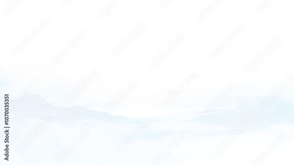 Hand Painted Watercolor Abstract Background. Aerial view of distant mountains layers range in morning mist. Meditation and zen landscape. Hand Painted Watercolor Abstract Background. Aerial view of distant mountains layers range in morning mist. Meditation and zen landscape.