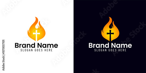 fire and cross logo