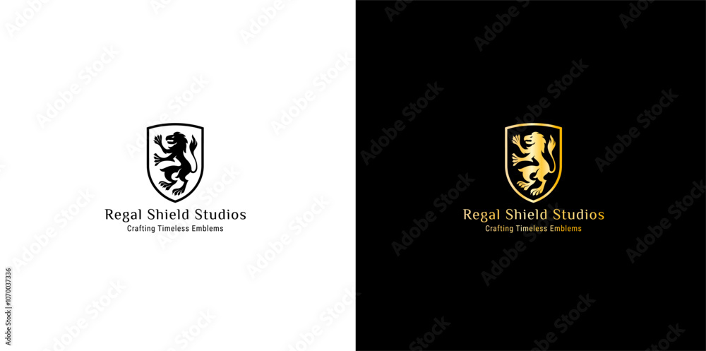 logo of a lion and shield logo of a lion and shield
