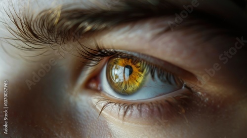 Close up of human eye photo