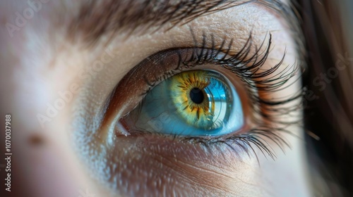 Close up of human eye photo