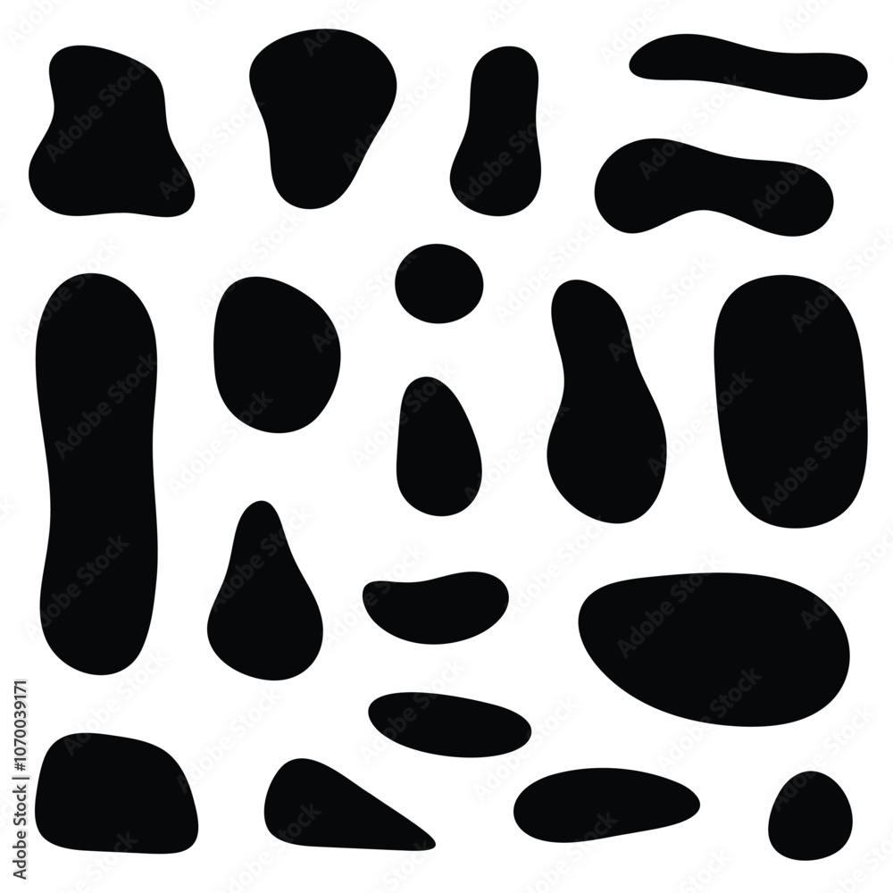 Irregular fluid bubbles. Organic flat blobs. Abstract liquid elements. Amoeba box template. Random wavy spots and curvy shapes. Irregular fluid bubbles. Organic flat blobs. Abstract liquid elements. Amoeba box template. Random wavy spots and curvy shapes.