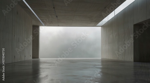empty room with wall